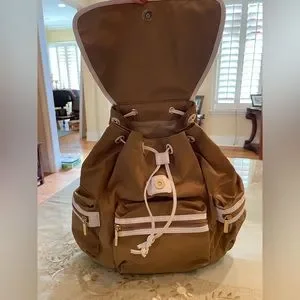 Tory burch camel colored small backpack with white trim Tory Burch | Bags | Tory Burch Camel Colored Small Backpack  main image 3